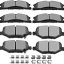 Ceramic Brake Pads Kits,SCITOO 8pcs Brakes Pads Set fit for Ford Explorer,Flex,Police Interceptor Sedan,Police Interceptor Utility,Special Service Police Sedan,Taurus,for Lincoln MKS,MKT