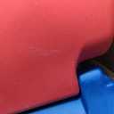 Step2 Folding Flip Seat, Lightweight Portable Outdoor Chair for Poolside, Camping, Beach, Boats, Tailgates, Durable Ground Chair with Back Support for Adults, Red & Blue