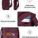ECOHUB Travel Backpack for Women, 18x14x8 Spirit Airlines Personal Item Bag with Clear Toiletry Bag, Laptop Carry on Backpack with USB Port, Airline Approved Under Seat 14 Pockets 30L, Red
