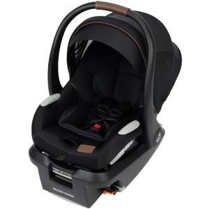 Maxi-Cosi Mico Luxe+ Infant Car Seat, Lightweight, Easy Install with MaxiLock™ Technology, Washable Seat Cover, ClimaFlow™ Ventilation, Side Impact Protection, EcoCare Fabrics, Designer Black