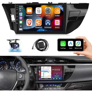 Car Play for Corolla Radio Touch Screen Wireless Apple Carplay Android Auto, Leadfan 10.1" Car Stereo for Toyota Corolla 2013 2014 2015 2016 Android Head Unit Media Player GPS Navi BT FM Camera SWC