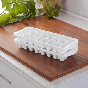 Sterilite Set of Two Stacking Ice Cube Trays, Easy release, 16 Cubes Each, BPA-Free, White 