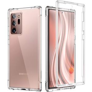 SURITCH Clear Case for Samsung Galaxy Note 20 Ultra (Only) 6.9-inch, [Built-in Screen Protector] Full Body Protection Bumper Shockproof Rugged Protective Phone Cover for 20 Ultra -(Clear)