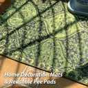 nunubaby Washable Pee Pads for Dogs, Stylish, Non-Slip and Leak-Proof Pee Pads. Reusable Potty Pads for Dogs for Crates and Floors.(Green/Multi, 72" x72" )