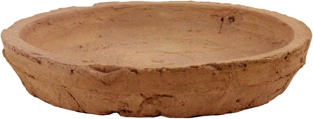 HomArt Rustic Terra Cotta Saucer, 5-1/2-Inch, Antique Red, 1-Count
