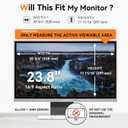 [2-Pack] 23.8 Inch Computer Blue Light Blocking Screen Protector for 16:9 Widescreen Monitor, Anti Glare Anti-UV Eye Protection Desktop PC LED Monitor Filter, Removable Anti-Scratch Screen Film 23.8in