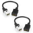 VCE 2-Pack HDMI Keystone Jack, Female to Female HDMI Pigtail Cable 4K HDMI2.0 Keystone Coupler for Keystone Wall Plate, Mounted TV, 6 Inch