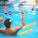 Water Skipping Ball Pool Water Toy, 5 Pack Water Bouncing Ball Ink-Splashed Colorful Skip Balls, Summer Beach Swim Toys Games for Kids and Adult Games