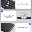 Samsers Foldable Bluetooth Keyboard - Portable Wireless Keyboard with Stand Holder, Rechargeable Full Size Ultra Slim Folding, Compatible iOS Android Windows Smartphone Tablet and Laptop - Black