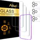 Ailun 3 Pack Screen Protector for iPhone 17 Pro Max [6.9 inch] + 3 Pack Camera Lens Protector with Installation Frame,Dynamic Island Compatible,Case Friendly[Not for iPhone 17/17 Pro/iPhone Air]