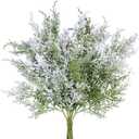 6 Pack Snowy Artificial Cedar Picks Stems Frosted Faux Cedar Spray Christmas Cedar Greenery Branches for Holiday Season Floral Arrangement Centerpiece Winter Wedding Decorations 20" Tall