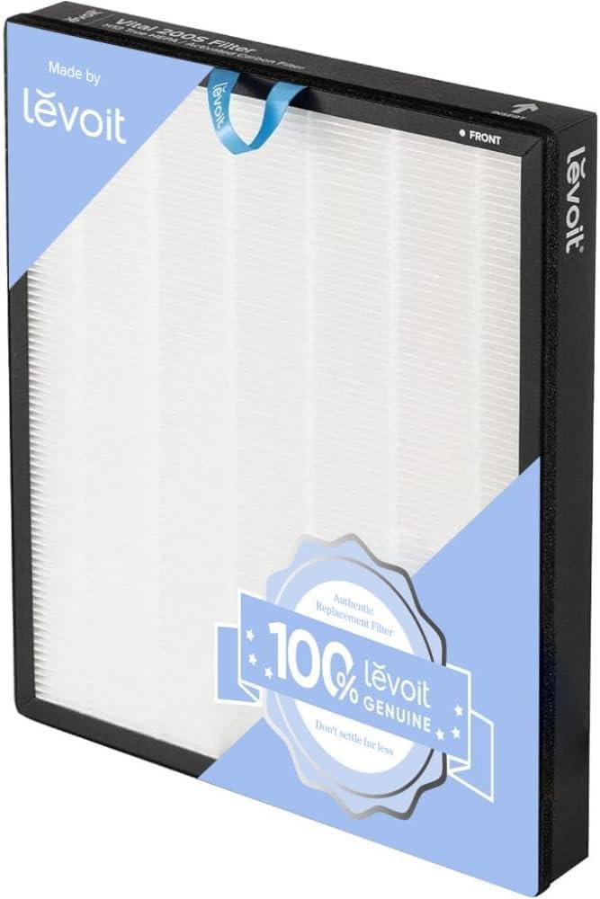 Levoit Vital 200S-P Air Purifier Genuine Replacement Filter, AHAM VERIFIDE, Supports HEPA Sleep Mode, High-Efficiency Activated Carbon, Removes Pet Dander, Smoke Odor, Allergens, Vital 200S-RF, 1 Pack