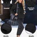 Gihuo Women's Packable Lightweight Hooded Puffer Jacket Quilted Winter Outdoor Jacket with Storage Bag (Black, L)