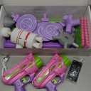2-Player Shooting Game Toy, Foam Dart Toy Gun with Auto Reset Rotating Shooting Target, Ideal Gift for Kids Ages 6,7,8,9,10+ Pink