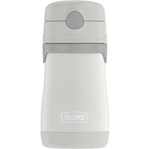 THERMOS BABY 10 ounce Stainless Steel Vacuum Insulated Straw Bottle, Gray
