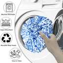 Spin Mop Replacement Heads Compatible with O Cedar RinseClean 2 Tank System, 6 Pack Mop Refills Microfiber Mop Replace Heads, Deep Cleaning for All Flooring, Machine Washable and Easy to Install