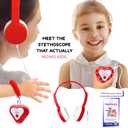 Heartbeats Electronic Stethoscope Toy with LED Display & 10X Sound Amplification, Real Working Stethoscope - STEM Medical Learning Toy Boys & Girls Age 4+, Kids Nurse Doctor Kit - Educational Toy Gift, Small