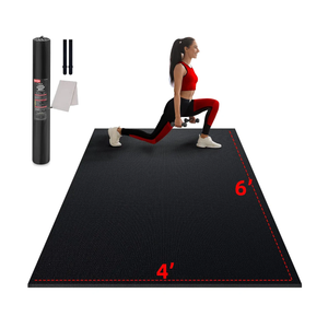 Large Exercise Mat for Home Workout,12‘x6’/10'x6'/9'x6'/8'x6'/7'x5'/6'x4' (7mm) Extra Thick Workout Mat, High-Density Gym Mat for Cardio, Jump Rope, MMA, Weights (Shoe-Friendly)
