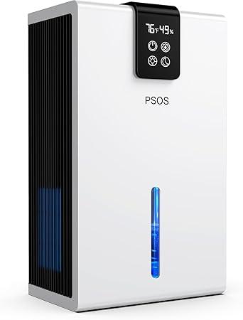 PSOS Dehumidifier, 98.56 oz Dehumidifiers for Basement, Dehumidifiers with Auto Shut Off, Portable Dehumidifier for Room with 2 Working Modes, 7 Colors LED Light PSOS Dehumidifier, 98.56 oz Dehumidifiers for Basement, Dehumidifiers with Auto Shut Off, Portable Dehumidifier for Room with 2 Working Modes, 7 Colors LED Light