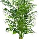 Artificial Palm Tree 7FT - Fake Tree with White Planter - Faux Tropical Areca Floor Plant in Pot - Artificial Silk Plant for Home Office Living Room Decor Indoor Outdoor Artificial Trees