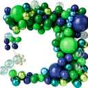 Blue Green Balloon Garland Kit, Blue Green Balloons and Confetti Balloons for Wedding Bridal Shower Birthday Baby Shower Party Decoration