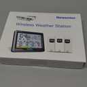 Newentor Weather Station Wireless Indoor Outdoor Multiple Sensors, Digital Atomic Clock Weather Thermometer, Temperature and Humidity Monitor, Forecast Weather Station with Backlight, Black