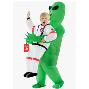Morph Kids Astronaut Inflatable Alien Costume, Blow Up Alien Outfit, Aliens Blow Up Costume Kids, Inflatable Costumes