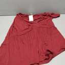 TIANZHU Plus Size Red Tops For Women Wrap baby doll shirt Long Sleeve winter Tunic Top dressy V Neck Blouse empire waist low cut flowy peplum clothing XX-Large Wine Red, 2XL