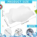 Hahafelt Cooling Cervical Neck Pillowcase Cover (Only Pillow Case) Ergonomic Pillowcase with Zipper Breathable Contour Pillow Cover for Side Back Stomach Sleepers(White,Standard Size)
