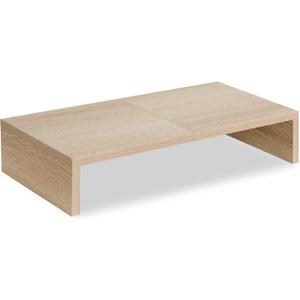 TEAMIX 20 Inch Wood Monitor Stand Riser, Wooden Desktop Stand for PC/TV/Laptop/Printer, Cozy Monitor Riser with Storage, Computer Stand Space-Saving (Maple)