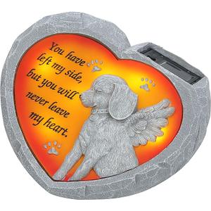 Dog Memorial Stone for Loss of Dog Sympathy Gift, Remembrance Gift with Keychain, Pet Memorial Stone for Dogs - Outdoor Grave Marker for Garden, Pet Grave