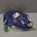 4 Pack Blue Velvet Stanchion Rope, 5ft Velvet Ropes Stanchion Ropes with Gold Clasps, Crowd Control Rope Queue Safety Sarriers Stanchion Post Rope for Party Event and Red Carpet