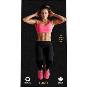 Rubber King Multi-Purpose Exercise Mat - 100% Recycled Thick Rubber Mat for Home Gym Flooring, Non-Slip, Low-Odor Durable Workout Mat for Indoor/Outdoor, Shoe-Friendly