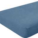 Hokway Couch Cushion Covers Stretch Cushion Covers Sofa Seat Cushion Slipcover Cushion Protector(DenimBlue, Large)