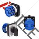 APIELE Changeover Selector Switch 3 Position 440V Universal Rotary Cam Selector (32A 8 Terminal)