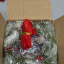 Christmas Candle Rings-8pcs Small Mini Christmas Wreaths for Kitchen Cabinets-Frosted Cedar Christmas Candle Rings Wreaths for Pillars/ Window/ Chair Wall Table Decorations