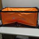 Hombetta Collapsible Wagon Cart with Wheels, 150L Lightweight Foldable Utility Cart, Portable Rolling Wagon for Garden, Shopping, Sports, Camping, Transport, Orange