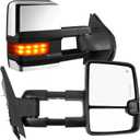 YITAMOTOR Towing Mirrors Compatible with Chevy GMC, Power Heated LED Arrow Signal Light Reverse Lights, Replacement for Silverado 2008-2013 Sierra All Models, Silverado 2007 Sierra New Body Style, passenger side