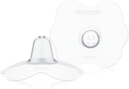 Momcozy NS007 Floral Nipple Shield for Flat or Inverted Nipple, 20mm, Pack of 1 