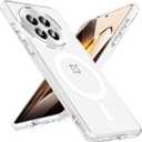 Hensinple Magnetic for OnePlus 13 Case [Compatible with MagSafe] Translucent Shockproof Slim Fit Military Grade Drop Proof Protection Anti-Fingerprint Cover Phone Case for OnePlus 13 5G 2025(Clear)