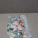 Qaoerde Girls Swimsuit Tropical Print Bikini Set with Ruffle Hem Two Piece Criss Cross Bathing Suits for Girls 7-14 Years (9-10 Years, Blue Plant)