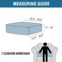 H.VERSAILTEX Velvet Stretch Couch Cushion Cover Plush Cushion Slipcover for Chair Cushion Furniture Protector Seat Cushion Sofa Cover (1 Piece Armchair Cushion Covers, Caramel Cafe)