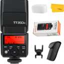 GODOX TT350C TTL Flash for Canon, 2.4G GN36 Mini Camera Flash Speedlite HSS 1/8000s, Approx.210 Full Power Flashes, 0.1-2.2s Recycle Time, External Speedlite for Canon Camera