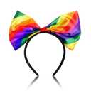 Doneace Pride Day Headband with Rainbow Bowknot for Women Girls Kids Gay Pride Celebration Parades Headdress Accessories Supplies 1PCS