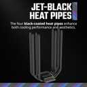 Cooler Master Hyper 212 Black CPU Air Cooler  120mm High Performance PWM Fan, 4 Copper Heat Pipes, Aluminum Top Cover, Low Noise & Easy Installation, AMD AM5/AM4 & Intel LGA 1851/1700/1200, Black