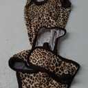Kuoser Recovery Suit for Dogs, Dog Recovery Suit Female Doggie Onesie for Surgery, Post-Op Onesie for Female & Male Dogs, Soft Protective Wear, BrownLeopard M (M (Back:13.4-16.1'', Weight:14-25 LB))