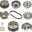 Fit for Gy6 150cc High Performance Clutch Set, Racing Scooter Variator,Fit for Gy6 125cc/150cc, for 152QMI/157QMJ Engine Scooter ATV, Including Variator and Clutch Assembly with 743 belt