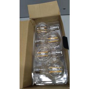 Hansang 8 Pack G25 LED Edison Globe Light Bulbs, 3000K Soft White, E26 Base Round Light Bulbs for Bathroom Vanity, 6W 60W Incandescent Equivalent, CRI 85+, 600LM, AC 120V, Clear Glass, Non-dimmable