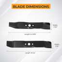 Lawn Mower Blades Replacement Part Number Cub Cadet MTD Troy Bilt Toro 742-04125 742-0611 742-0611A 742-0644 742-0644-0637 942-04125 Compatible with LT1045 LT1046 LX460 LX465 LX466 LX468, 3 Pack
