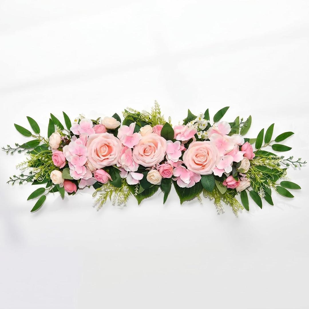 Minsara Lane Pink Artificial Flower Arrangements 25.6" Table Centerpiece